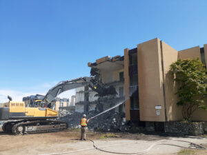 Excavator-University-of-Victoria-Demolishing