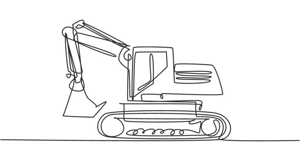 Excavator Drawing