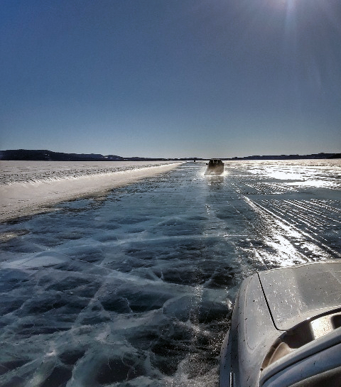 Ice Road in Athabasca