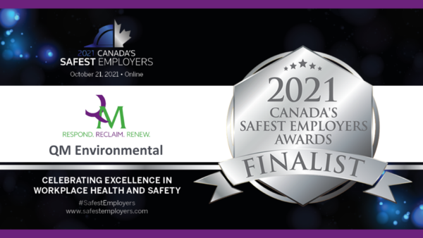 Safest Employers Awars 2021 Safest Employers Awards Badge logo and QM's Logo